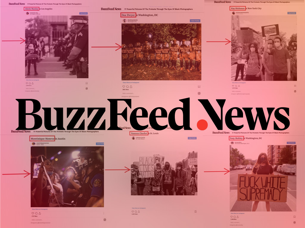 Collage of photos embedded by Buzzfeed News
