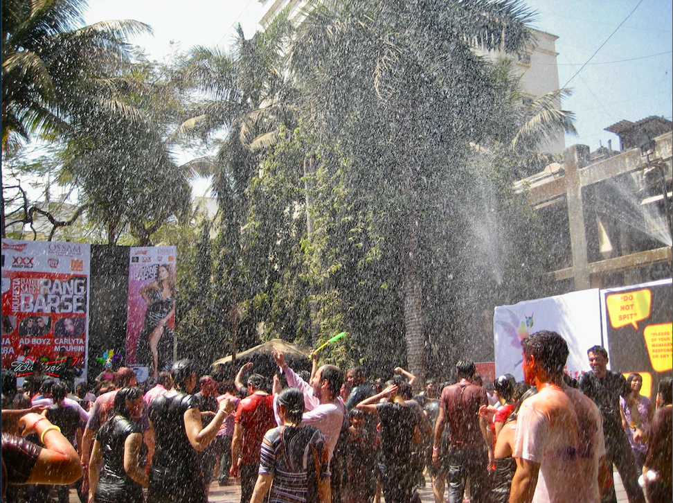 Holi party in Chembur, India