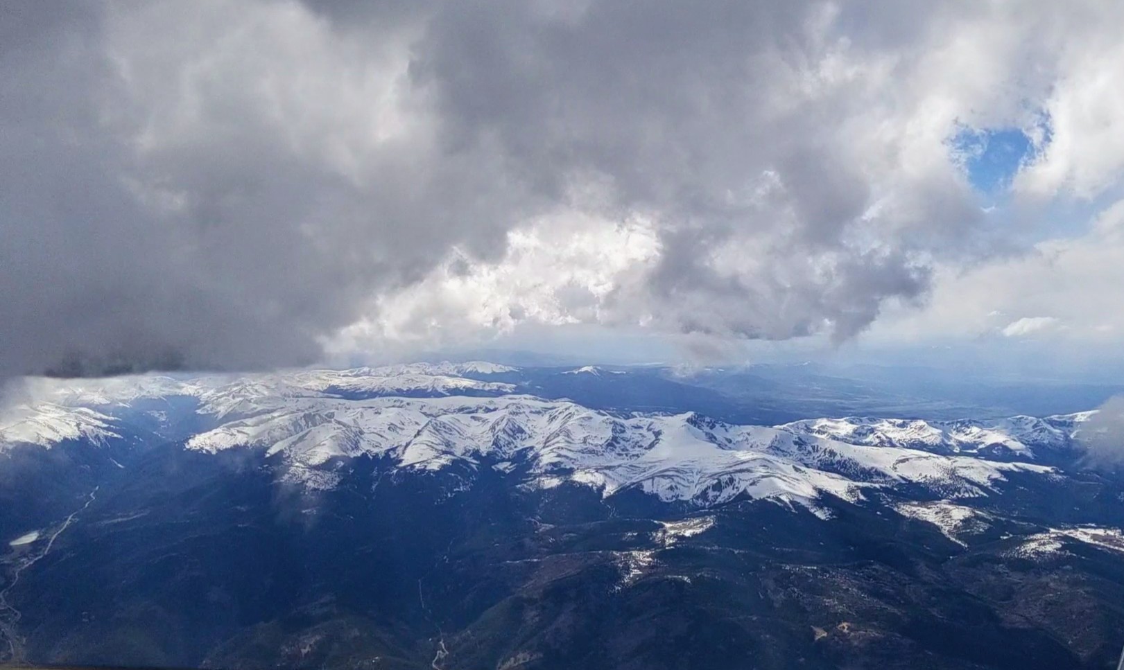 View of snowy mountains