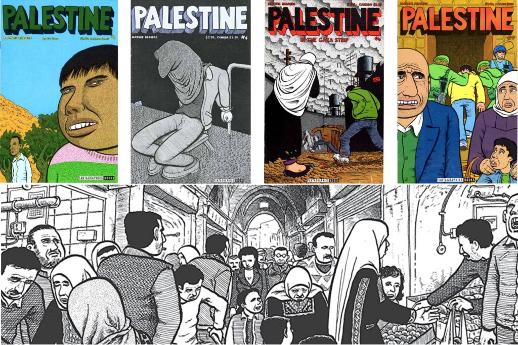 covers, "Palestine" series by Joe Sacco