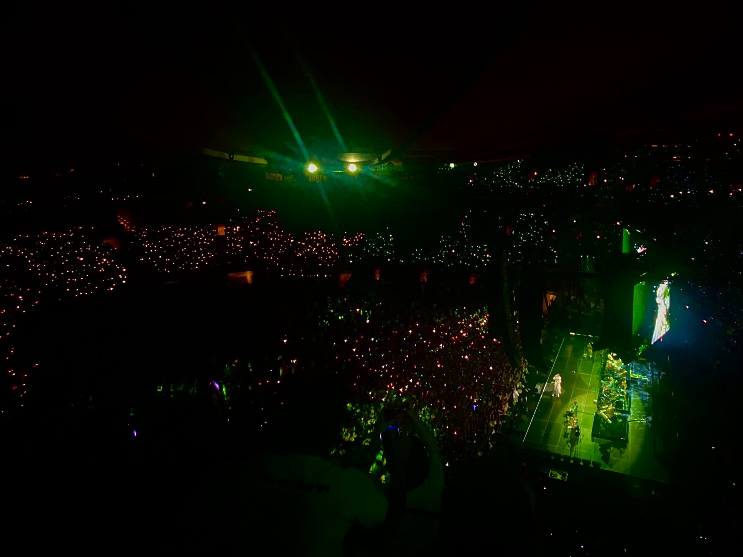 Crowd and stage in the dark