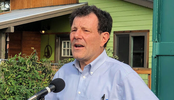 Then-candidate Nick Kristof in Eugene, October 2021