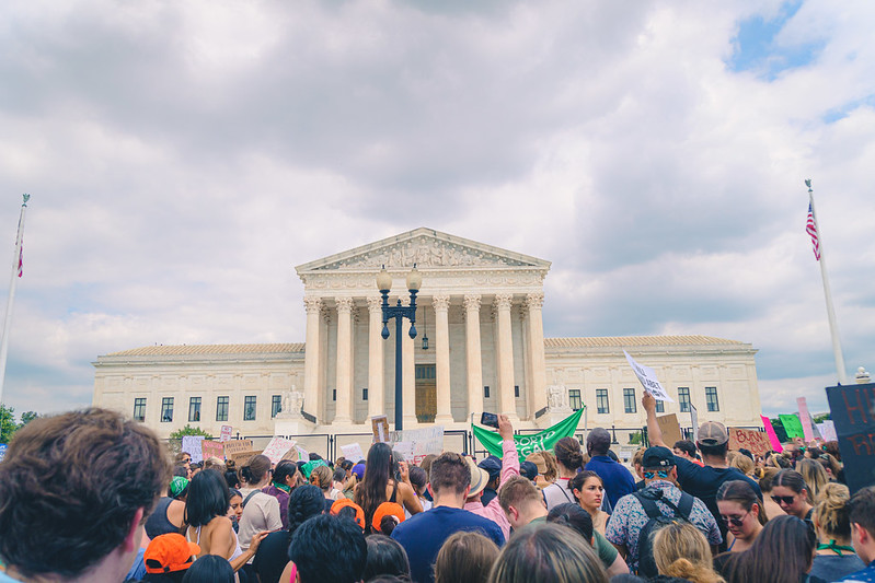 People gather at Supreme Court