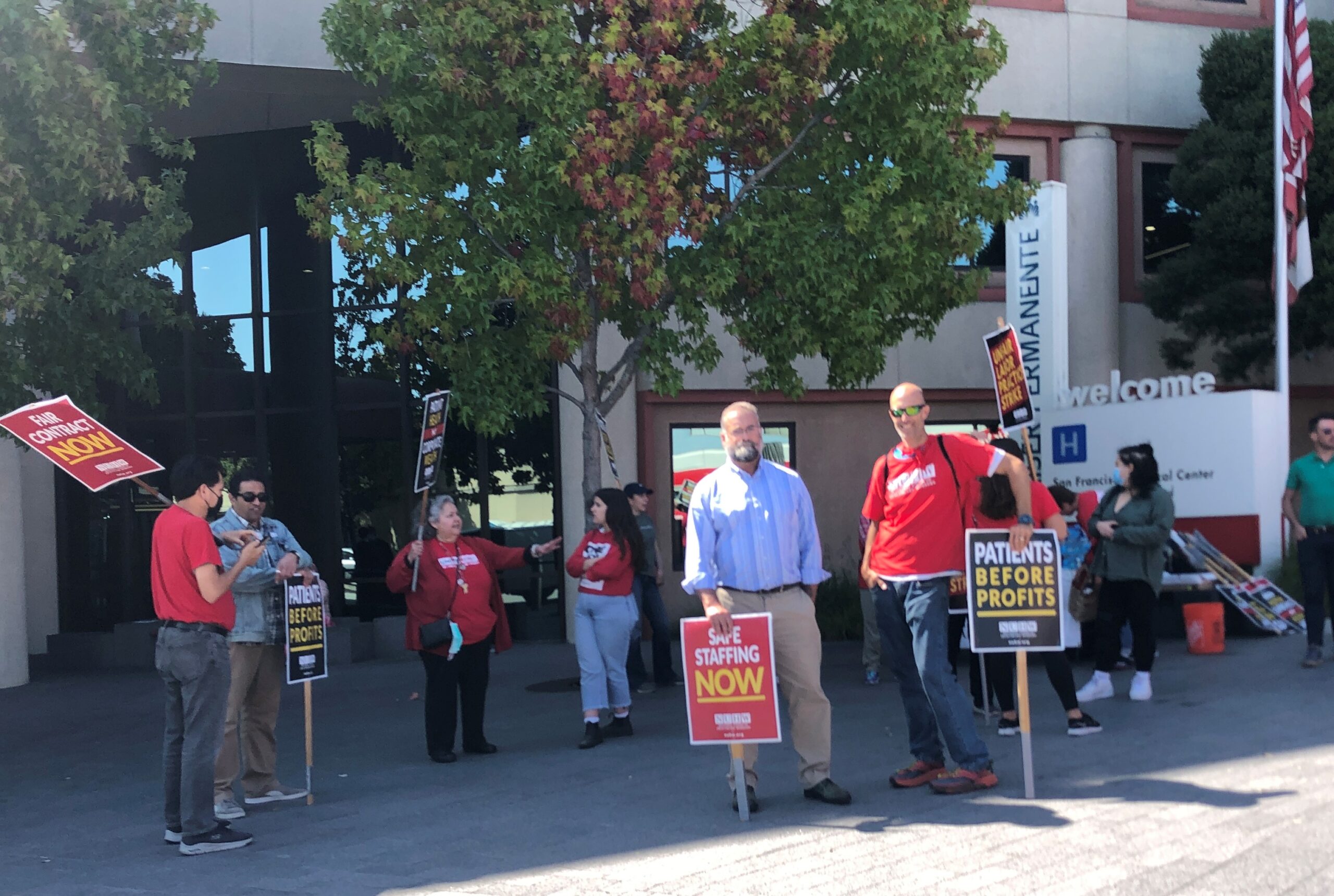 Picket line at Kaiser San Francisco