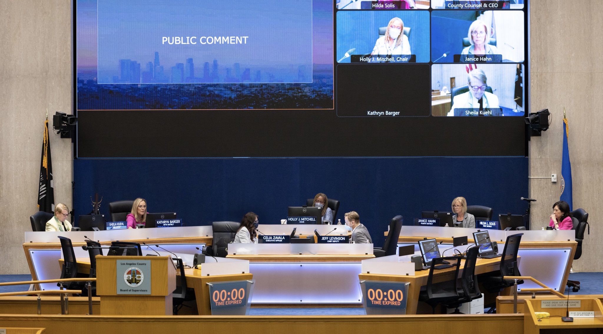 Los Angeles County Board of Supervisors at their meeting