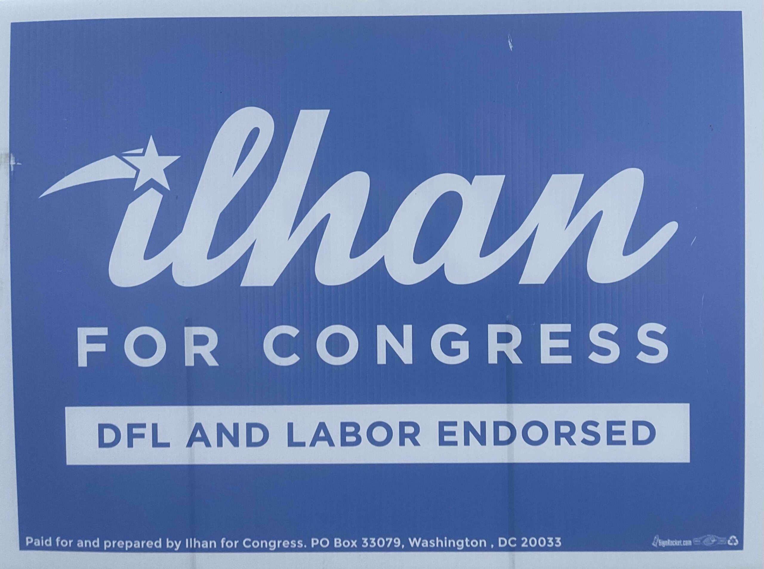 Ilhan For Congress Sign