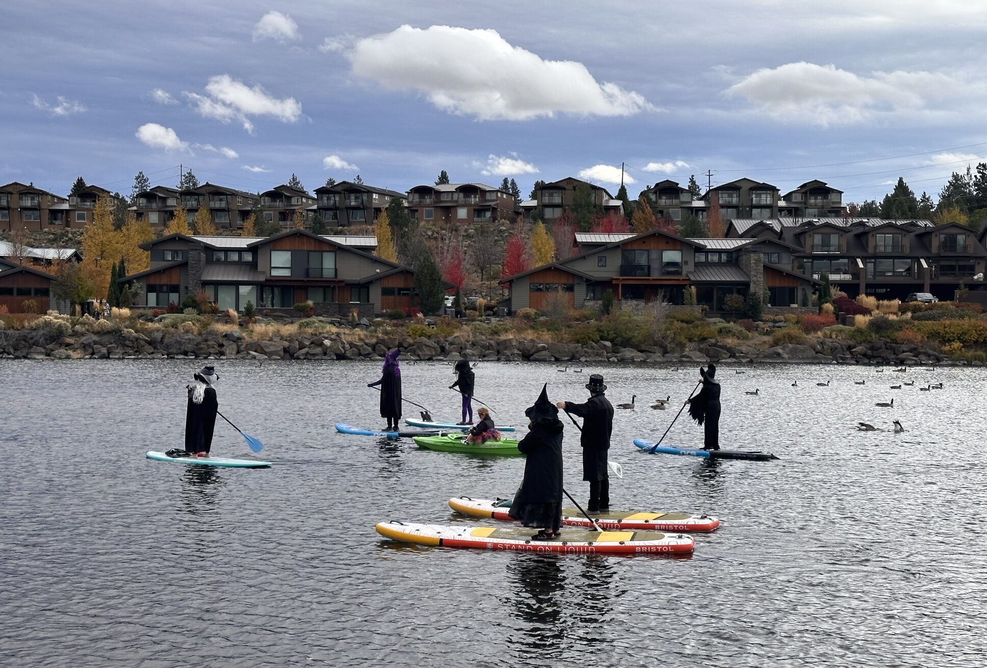 Witches Paddle boarding down the Deschutes River