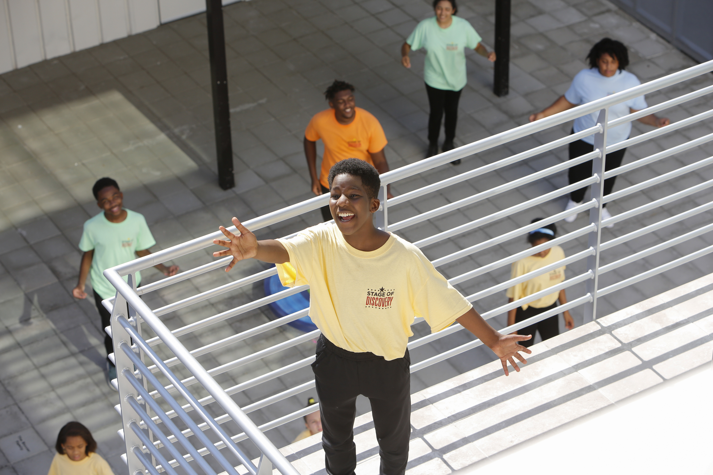 Samuel "Sammy" Waite wears a yellow t-shirt for performance at WBTT’s Stage of Discovery in 2020.