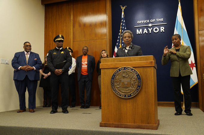 Chicago mayor and police superintendent press conference