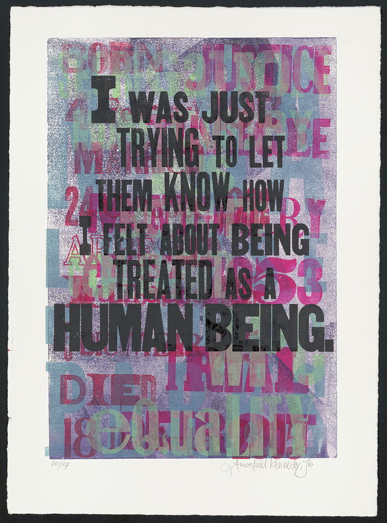 word art about being treated as human being