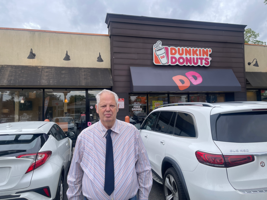 Craig Halloran Outside a Linden Dunkin' Donuts