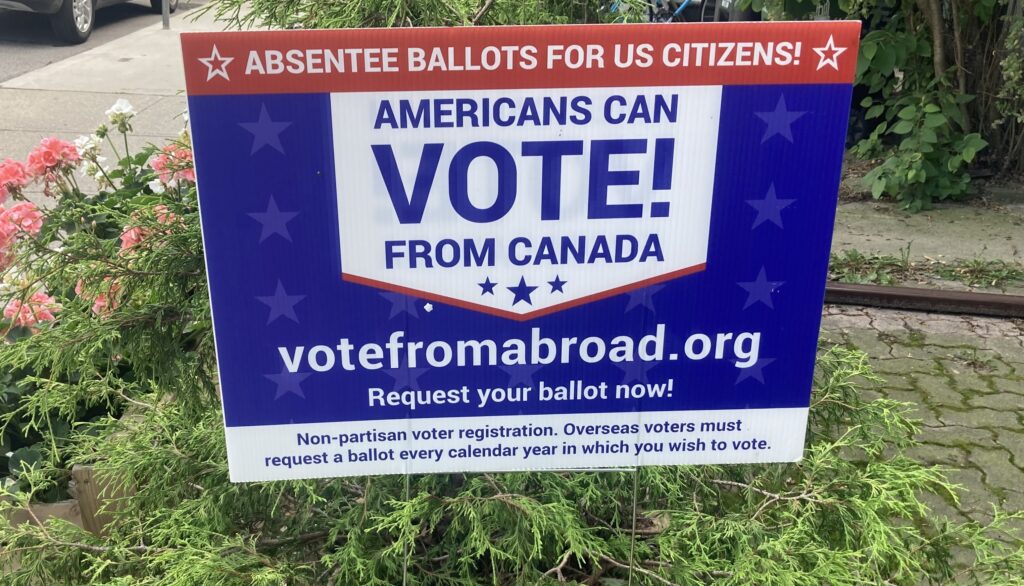 Democrats Abroad Canada Yard Sign