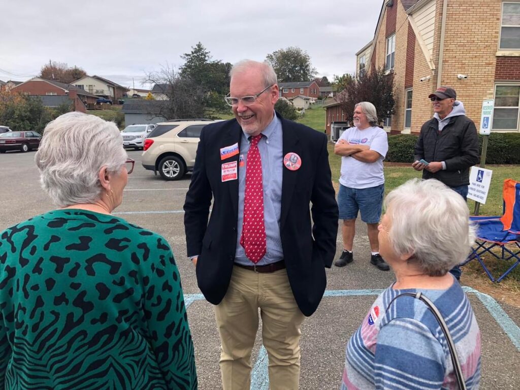 Morgan Griffith with voters in Rocky Mount, VA.