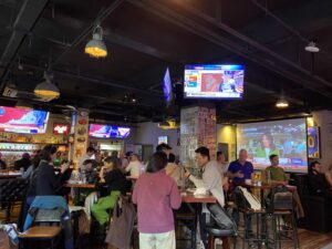 Americans at an election watch party in Shanghai