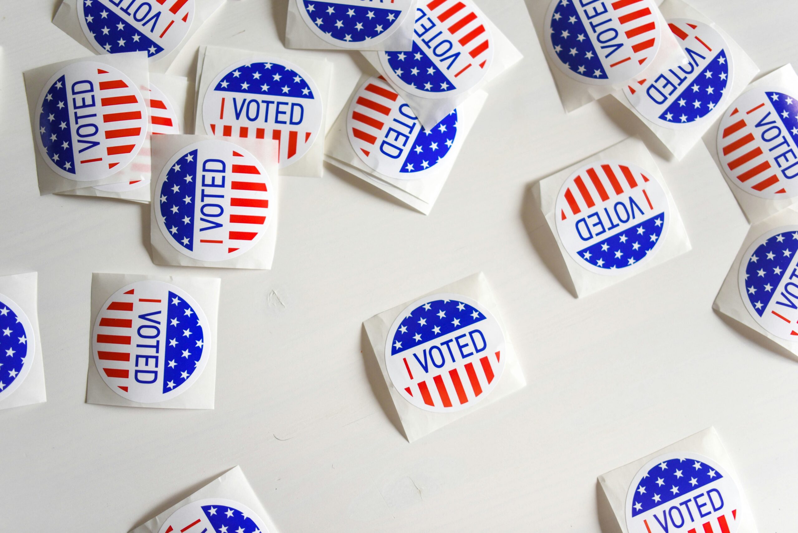 Photo of "I voted" stickers