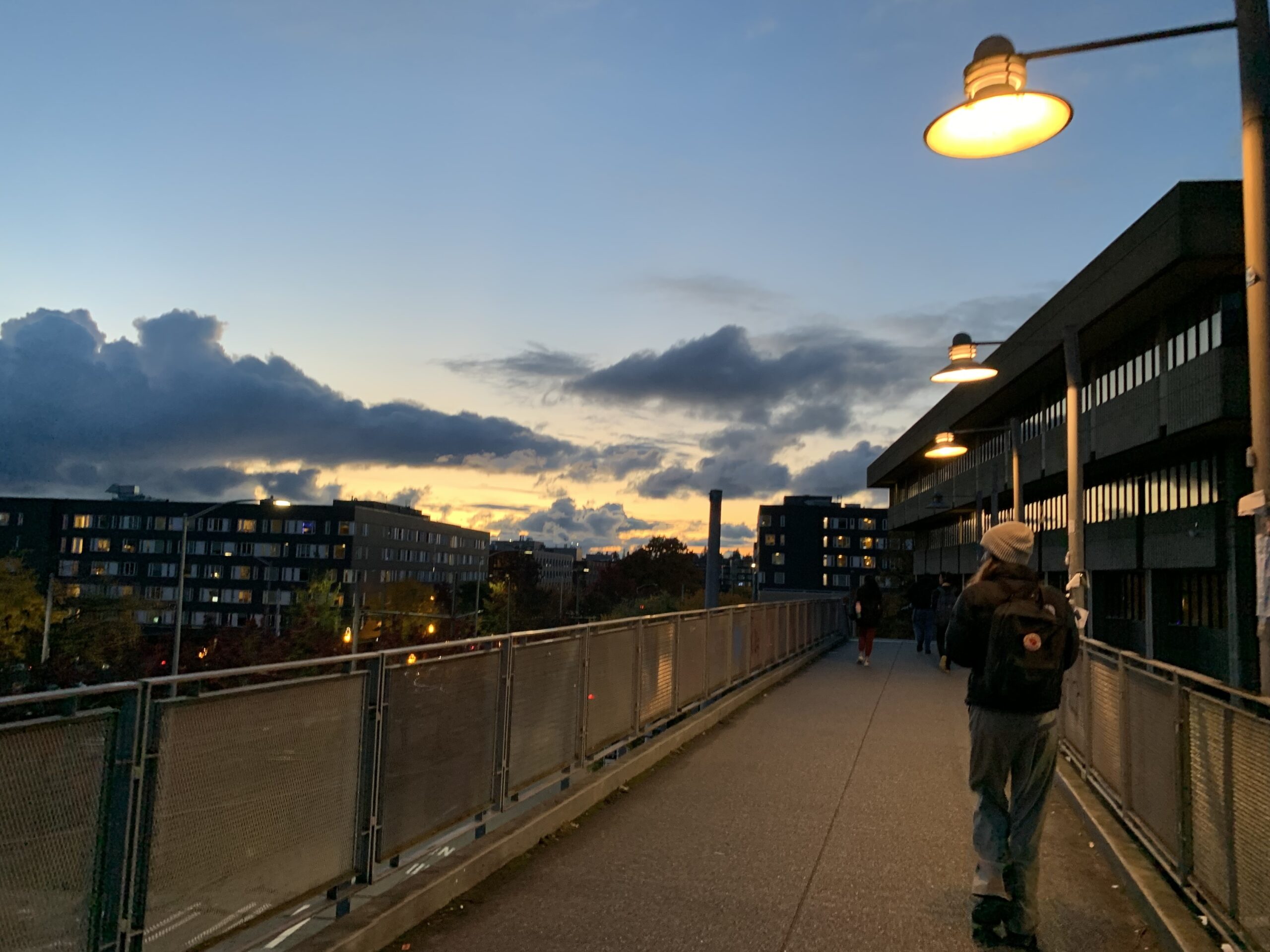 A skybridge for pedestrian traffic