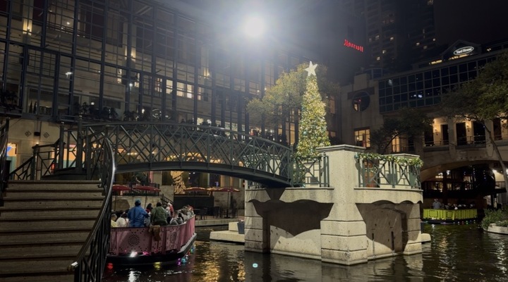 The River Walk in San Antonio, Texas, is shown in December 2025.