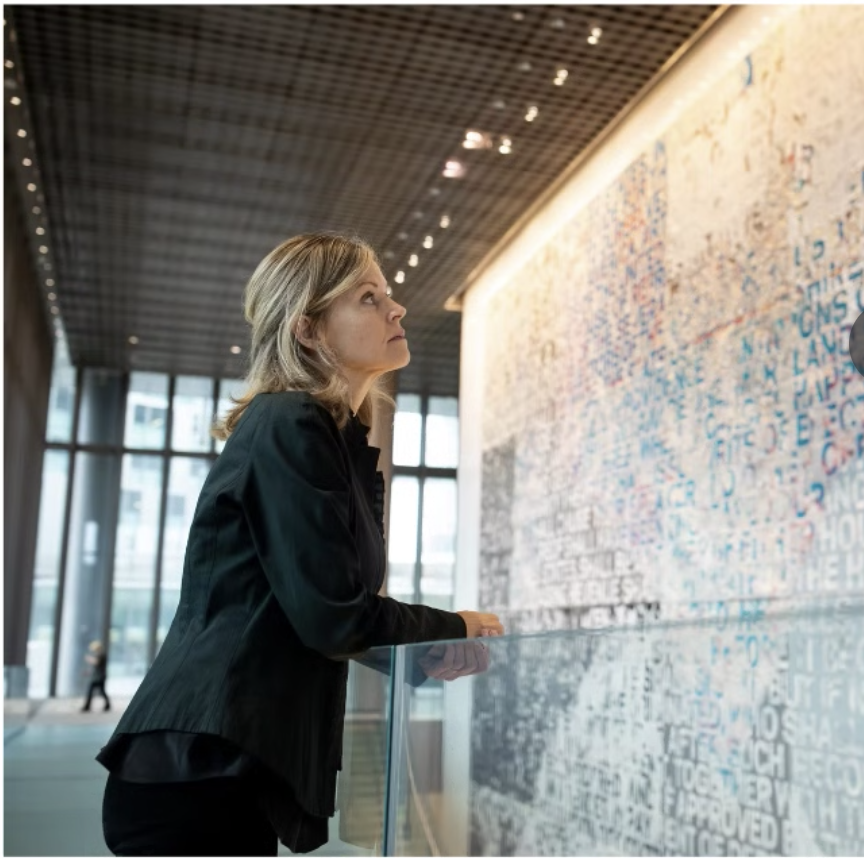 Image of Virginia Shore, Curator of Art Commissions at the Obama Presidential Center. [Credit: David Levene]