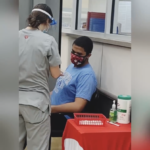 Another Local NJ resident getting vaccine at Walgreens Photo by:Bria Davis)