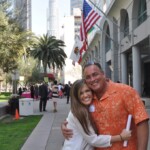 Gabi Hall and her father Garrett Hall at FIDM. Photo by:Garrett Hall