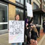 Group of women at a Roe v Wade rally
