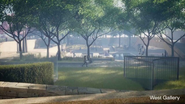 Rendering of Hiroshi Sugimoto’s redesign of the Hirshhorn Museum and Sculpture Garden's West Gallery.