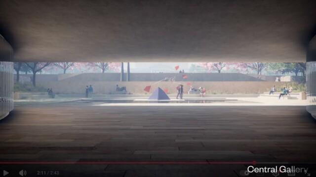 Rendering of the Hirshhorn Museum and Sculpture Garden's Central Gallery.