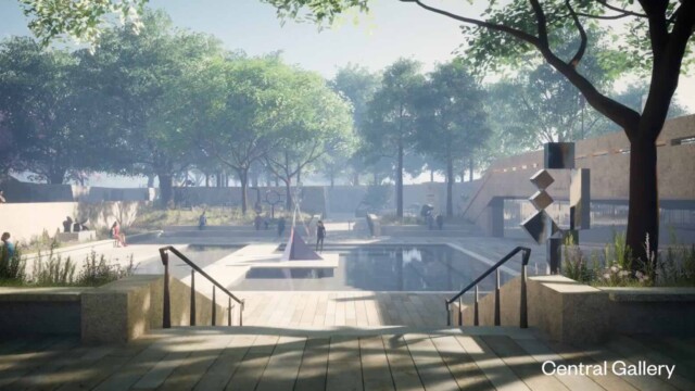 Rendering of Hiroshi Sugimoto’s redesign of the Hirshhorn Museum and Sculpture Garden's Central Gallery.